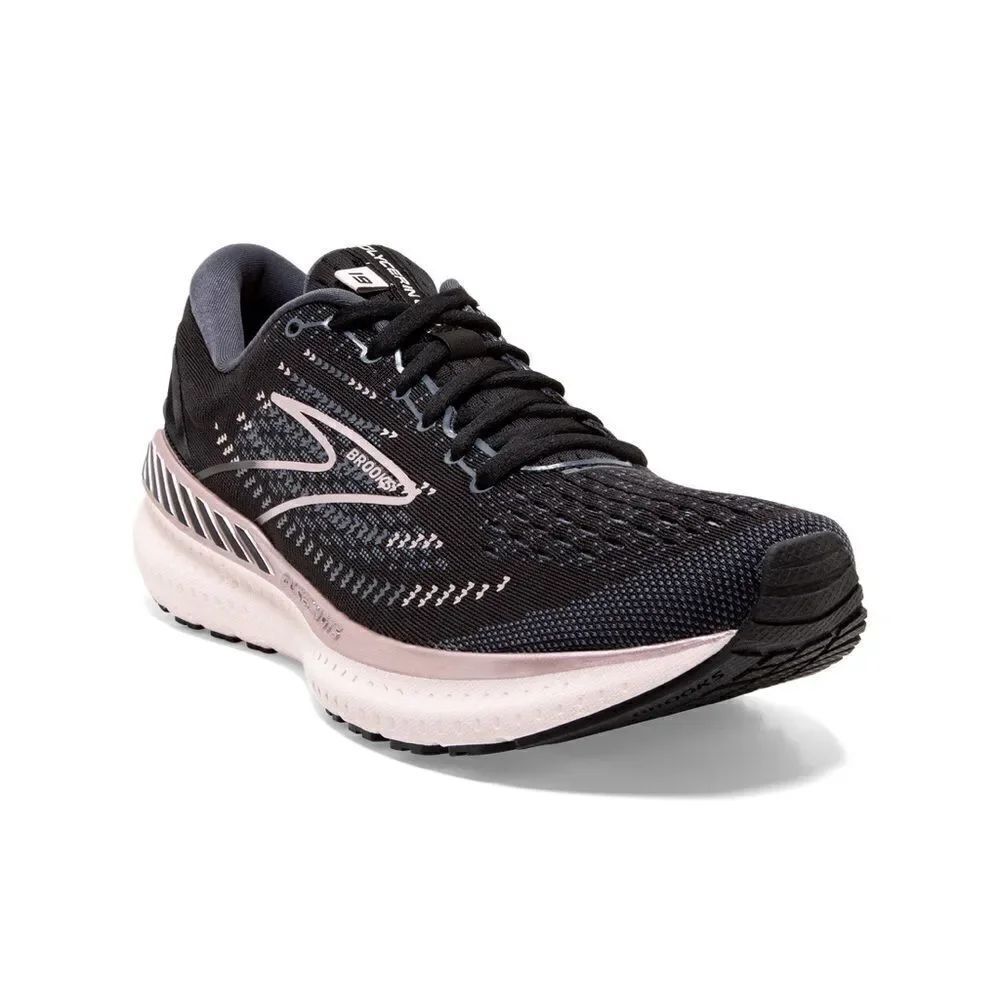Brooks Women's Glycerine GT 19 black blue lilac white running shoes size 9.5